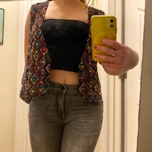 Embroidered fashion vest